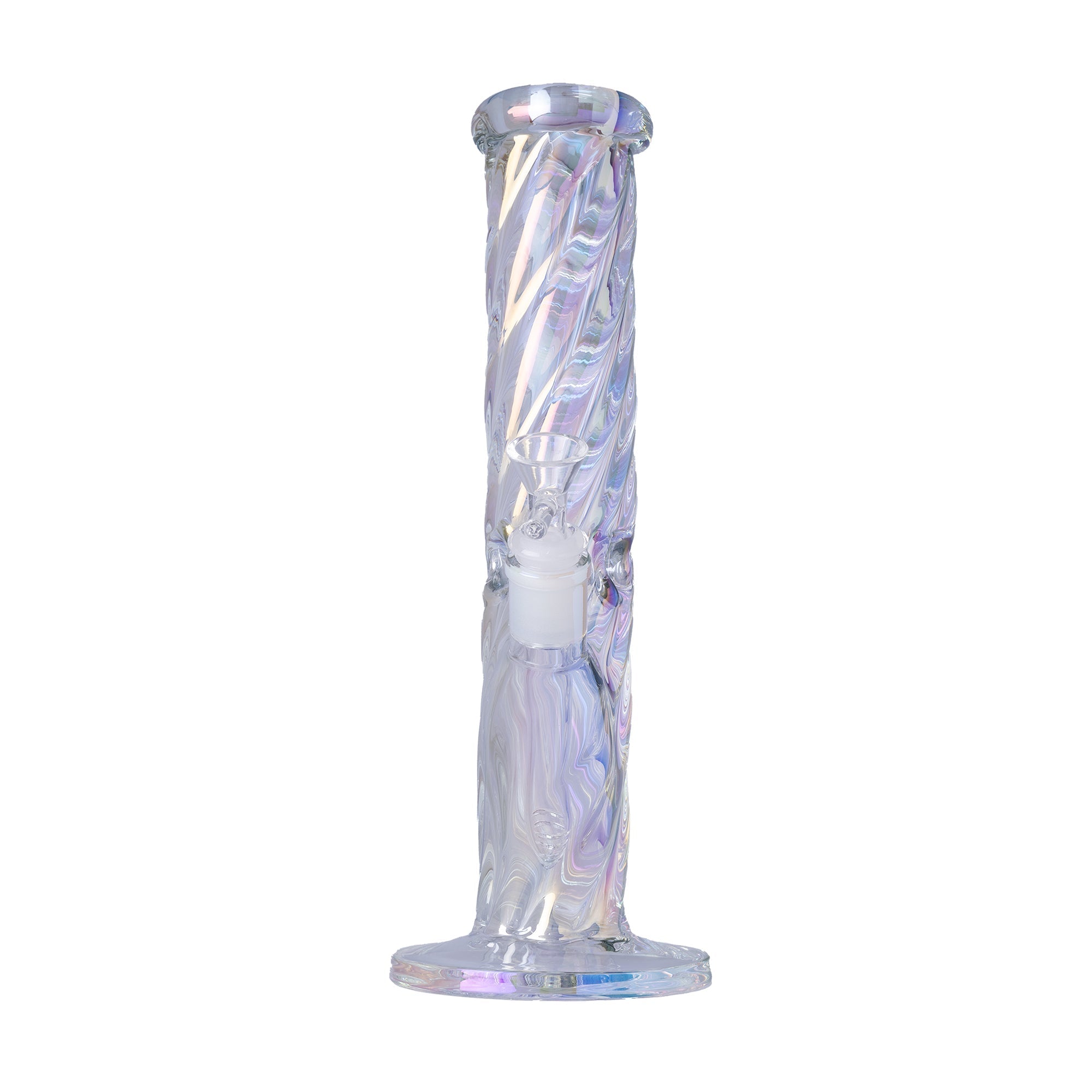 Twisted Iridescent Borosilicate Water Pipe