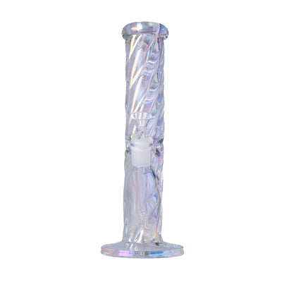 Twisted Iridescent Borosilicate Water Pipe