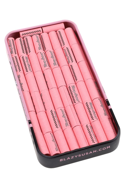 Blazy Susan Pre-Rolled Filter Tips – Pink – 100/Tin – 12-Count Display – image 2