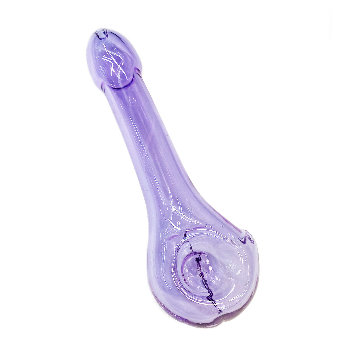 Playful Purple Glass Hand Pipe
