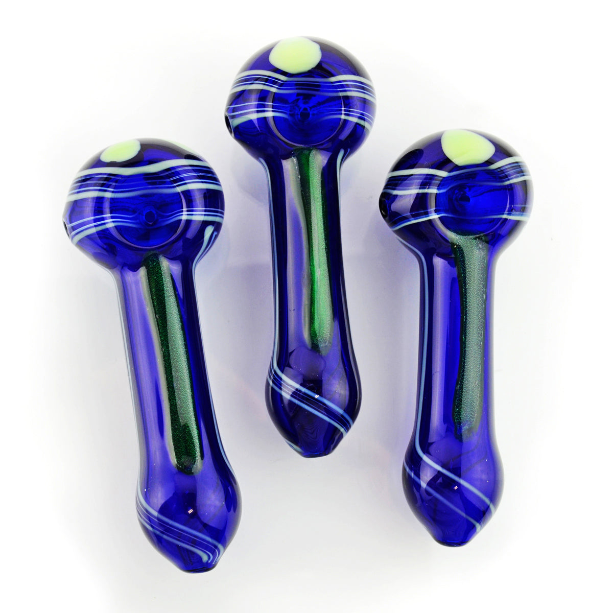 Blue Dicro Hand Pipe – 5-Inch Spoon Design