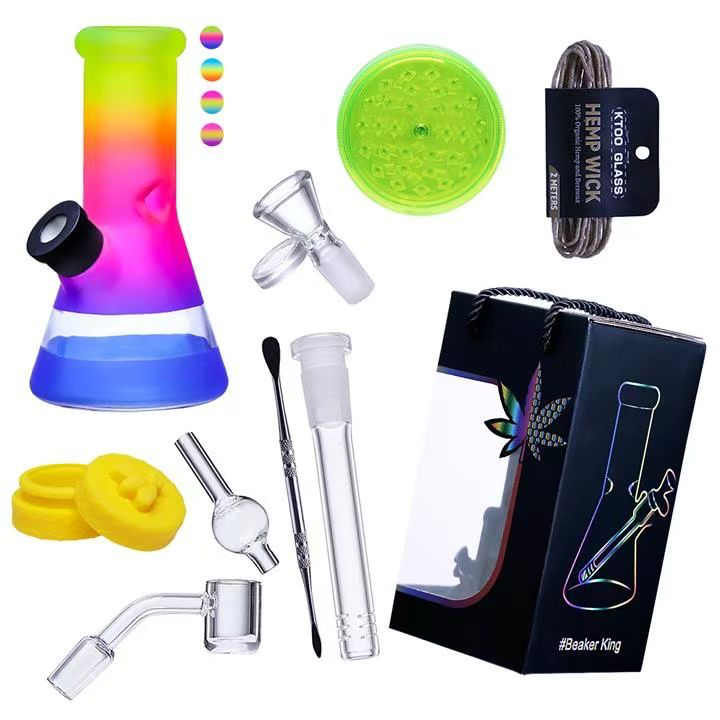 8-Inch 5mm Beaker Water Pipe Kit with Accessories