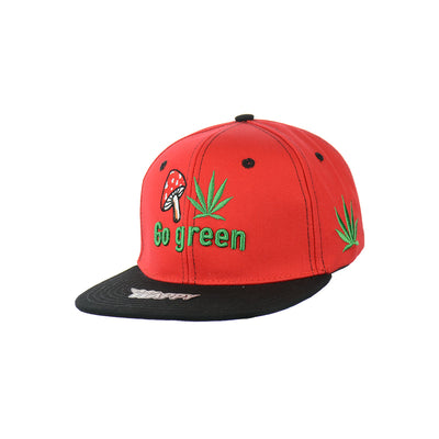 Forest Fungi Embroidered Cotton Snapback Cap