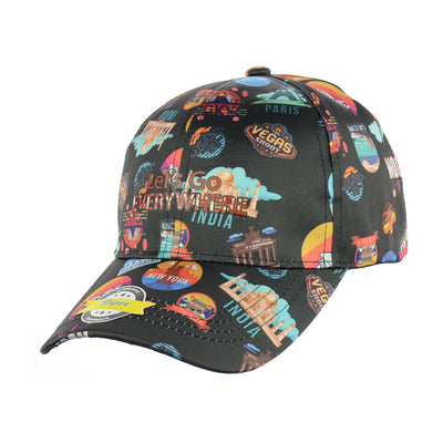 Adventure Ready Black Snapback Cap