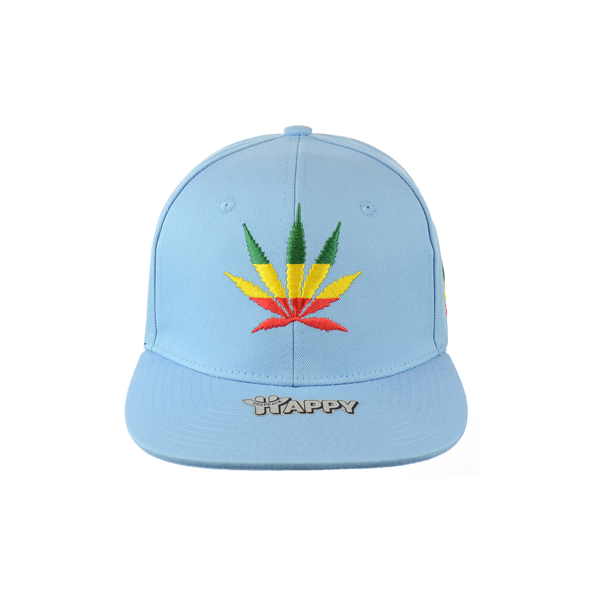 Good Vibes Rasta Leaf Embroidered Snapback Hat