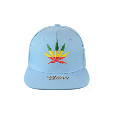 Good Vibes Rasta Leaf Embroidered Snapback Hat