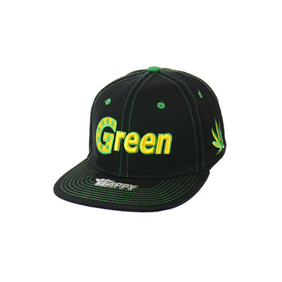 Vibrant Green Embroidered Cotton Snapback