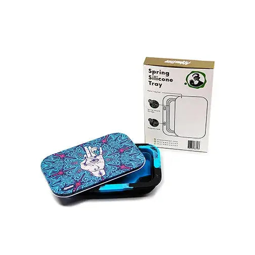 Afghan Hemp perfect duo silicone tray in blue case