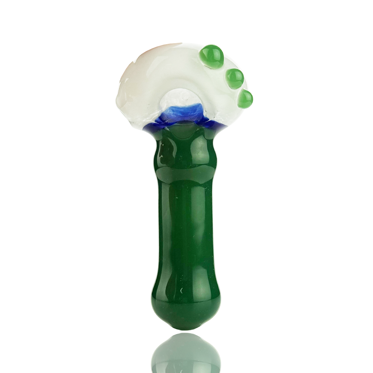 Colorful Frit Glass Spoon Pipe - 4.5 Inch