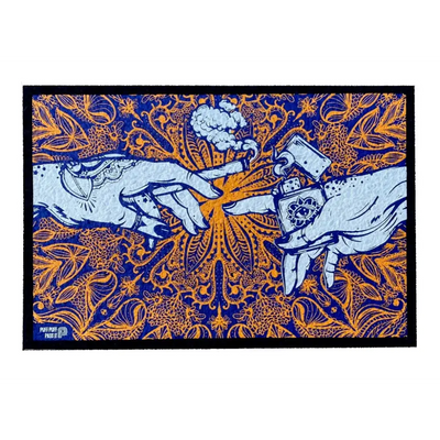 Amazing puff puff pass orange version UV mat with hands lighting joint