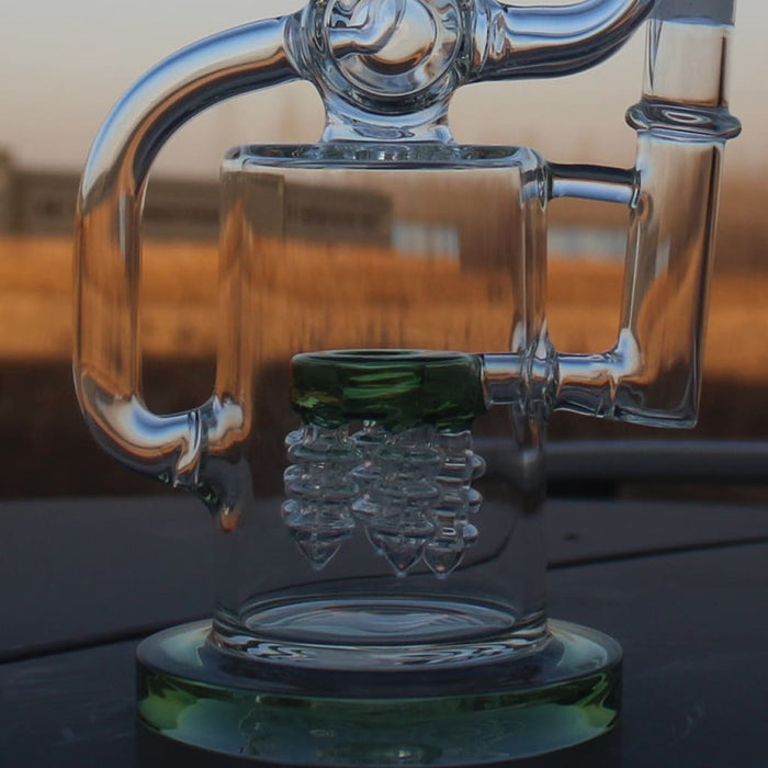 Approx. 11.5 Recycler Style Water Pipe W/ Dual Percs On sale