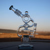 Ergonomic Recycler Style Water Pipe With Dual Percs And Angled Mouthpiece