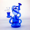 Compact recycler style mini water pipe for a smooth smoking experience