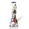 Clear Art Morty Beaker bong with Rick and Morty purple tentacles design