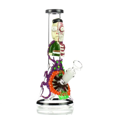 Colorful zombie Art Morty Beaker collectible bong with tentacles