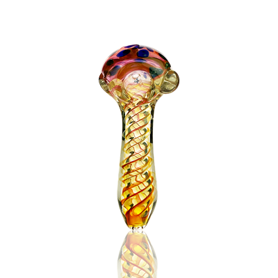 Artisan Gold Fume Spiral Hand Pipe 4.5 Inch