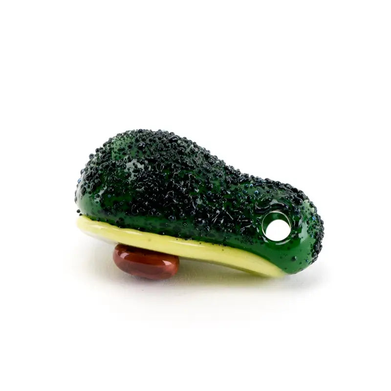 Glossy green Avocadope Pendant glass hand pipe by Empire Glassworks