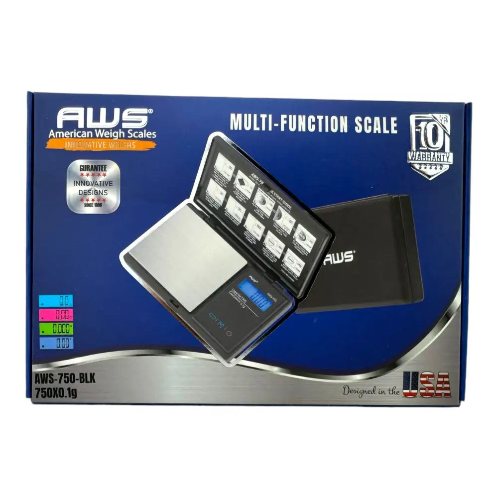 Black AWS-750-BLK digital precision scale for smoking accessories