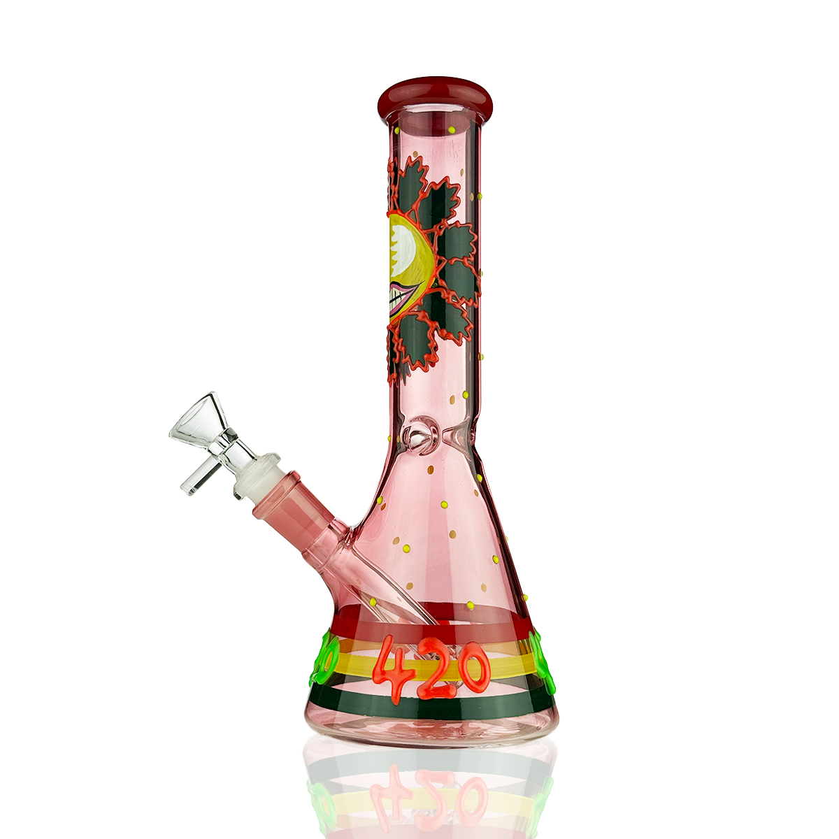10-Inch Glow-in-the-Dark Beaker Water Pipe
