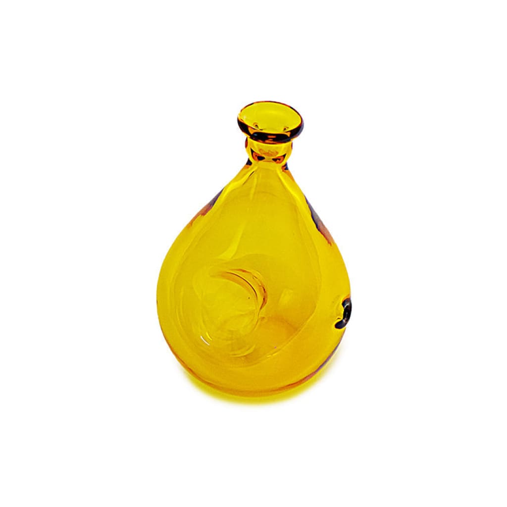 Yellow teardrop glass vase from Vibrant Balloon Pipe collection in cool colors