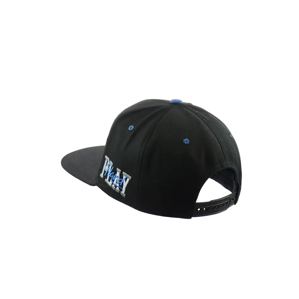 Black baseball hat embroidered with PLAY, perfect embroidered snapback for sports fans