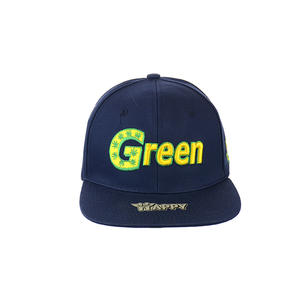 Vibrant Green Embroidered Cotton Snapback
