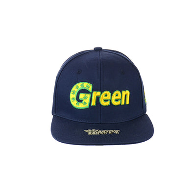 Vibrant Green Embroidered Cotton Snapback