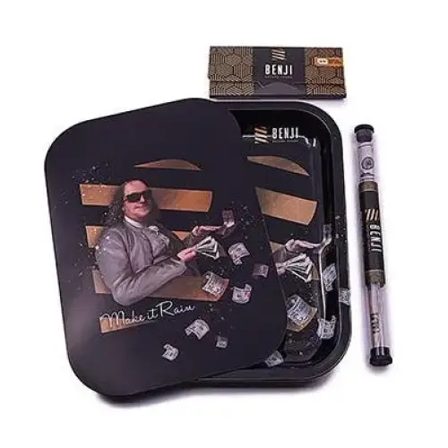 Benji tray kit rolling tray with make it rain design