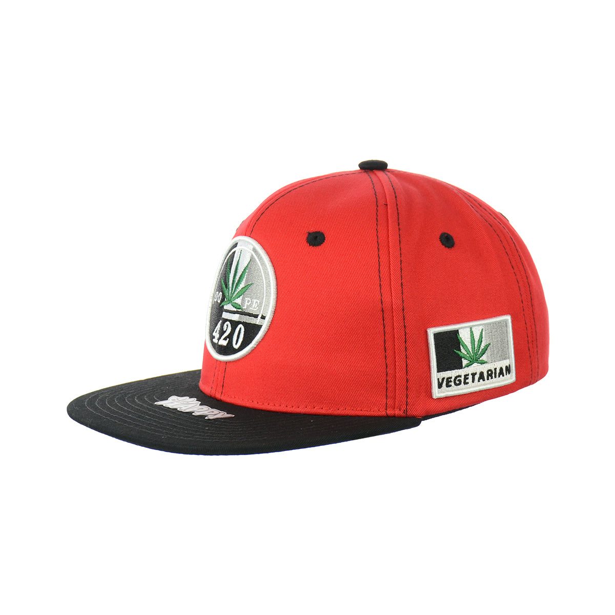 Distinctive Leaf Embroidered Snapback Hat