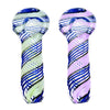 Blue Slime Hand Pipe – Sturdy Borosilicate Glass With Swirled Blue And White Patterns