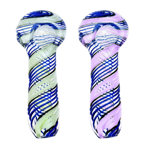 Blue Twist W/ Slime Hand Pipe - 3.75’ / Colors Vary On sale