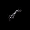 Bone Head Gandalf Glass Pipe – black skull-shaped smoking pipe for reflective smokes