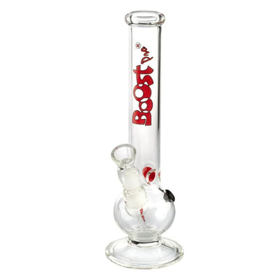 Bouncer Glass Water Pipe with ’Boost’ Red Lettering - Premium Glass Water Pipe