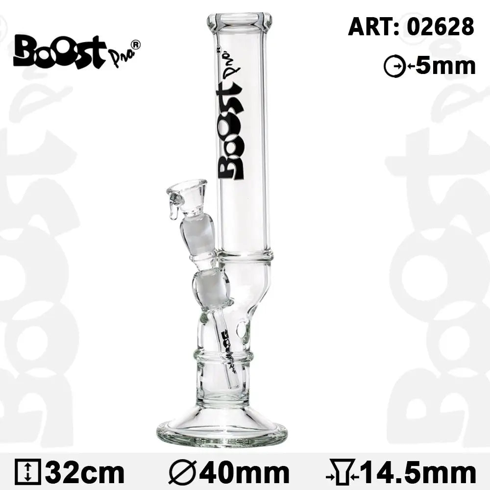Boost Bolt Glass Bong featuring a straight tube design for super-duper hits