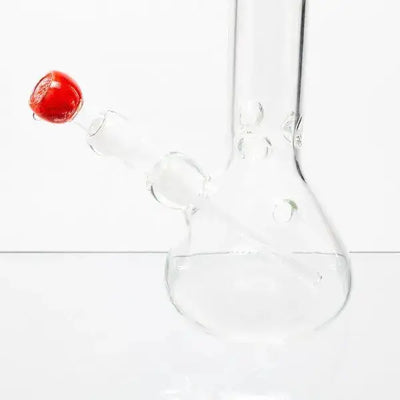 Boost Red 17beaker Base Glass Water Pipe with cherry on top and ice catcher