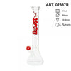 Boost Red 17beaker Base Glass Water Pipe with measurements and Bong branding