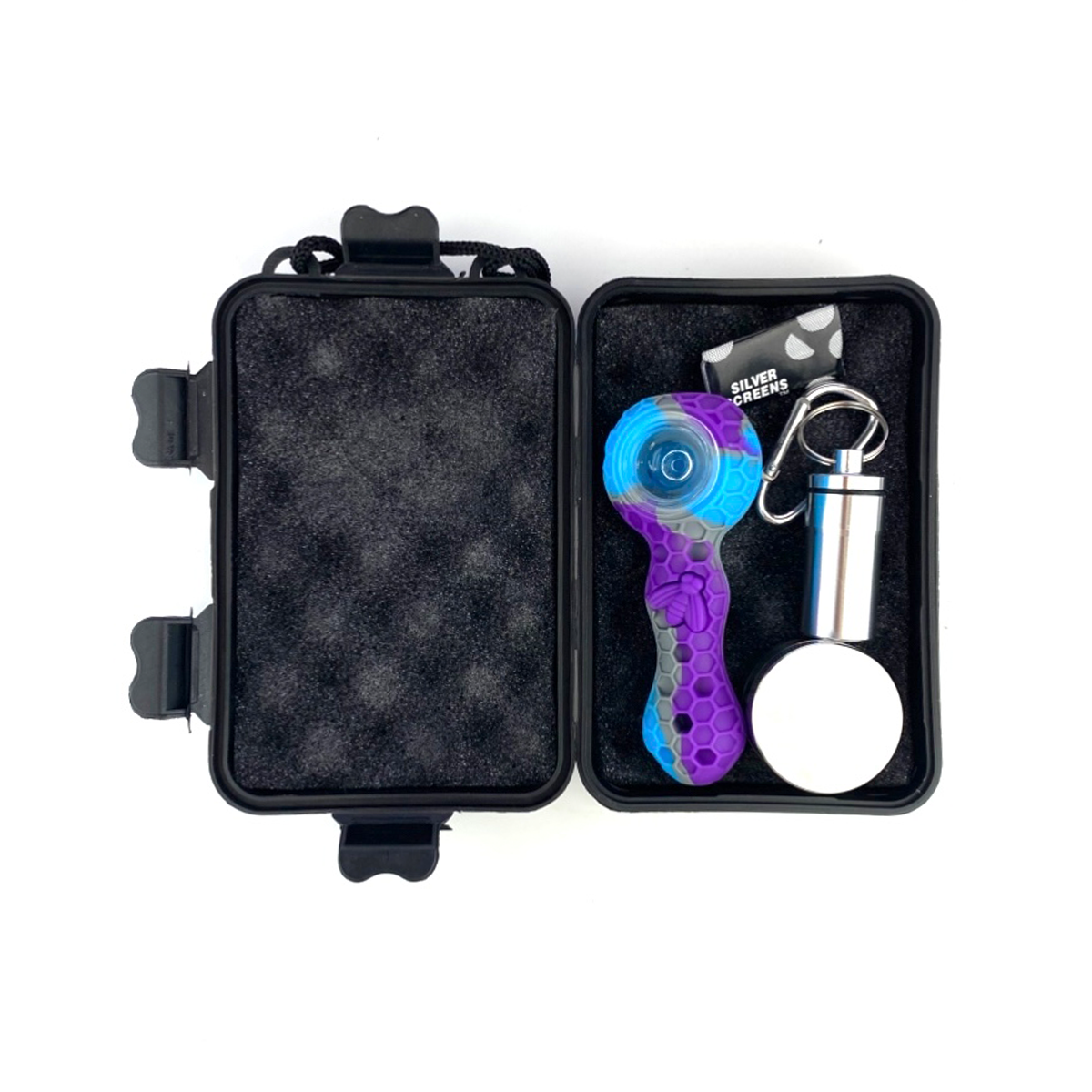 Durable Silicone Pipe Kit with Grinder & Jar