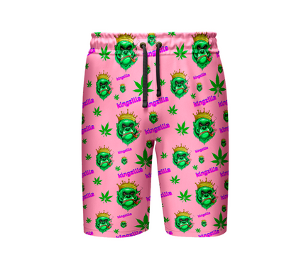 Tropical Leaf Pink Shirt & Shorts Set