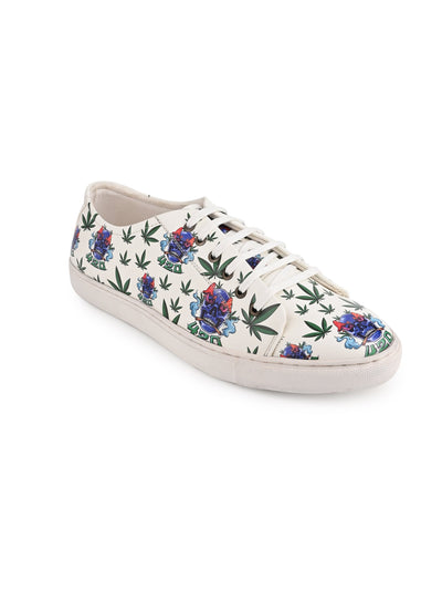 Snow White Skull Vegan Leather Shoes
