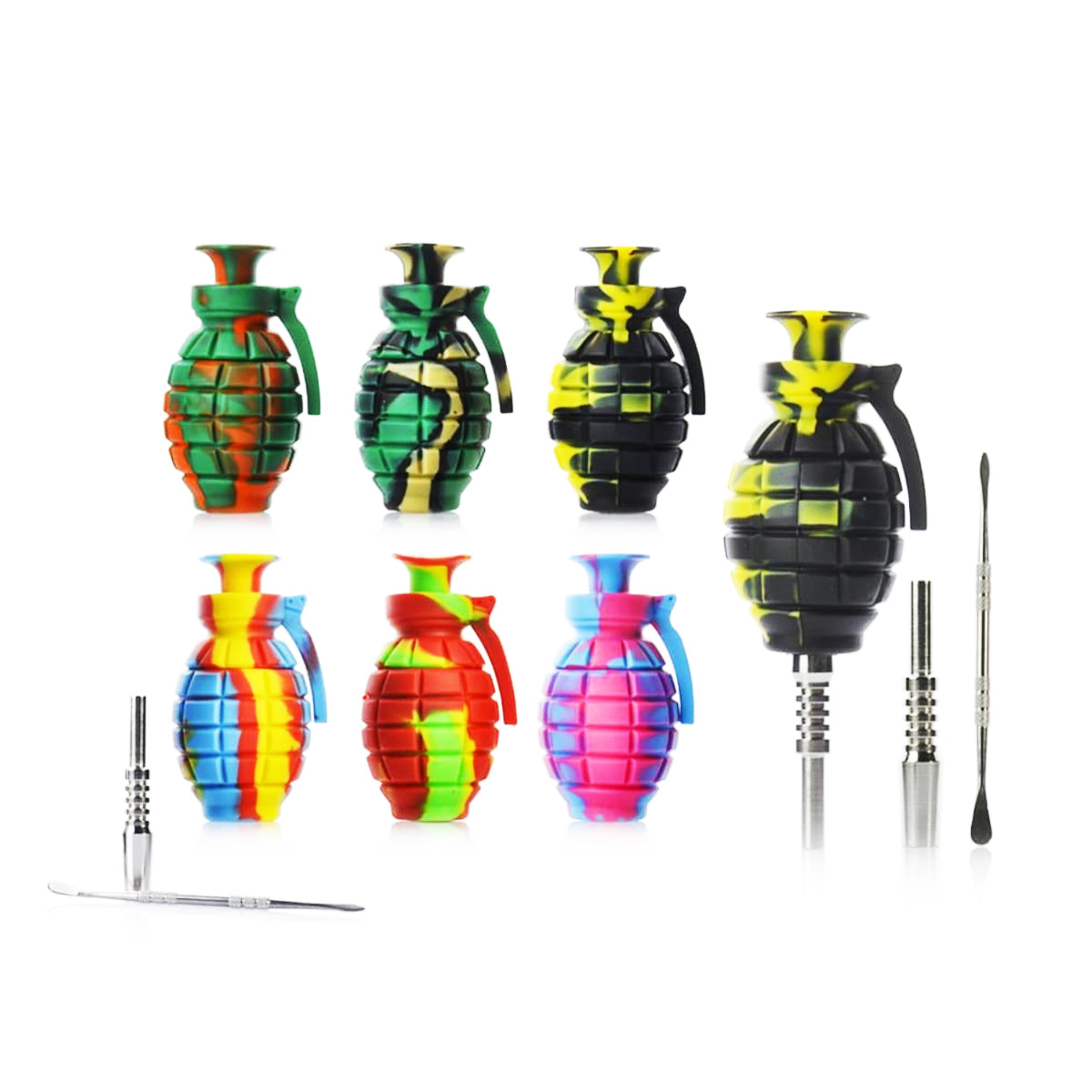 Compact Grenade Silicone Nectar Collector Kit