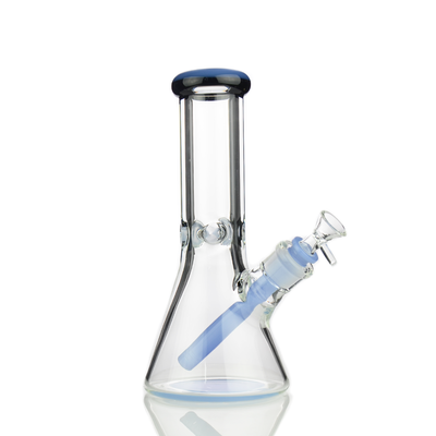 Vivid Slime Green Beaker Water Pipe – 9mm Glass
