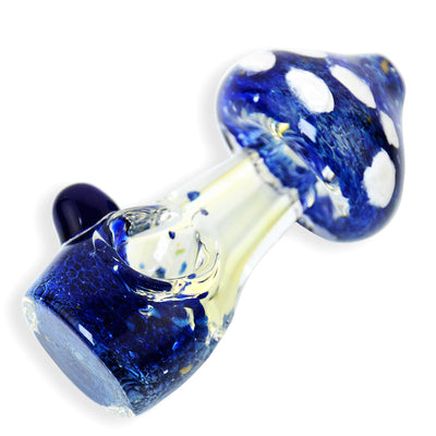 Artisan Mushroom Frit Glass Spoon Pipe