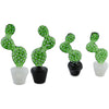 Glass cactus figurines with white polka dots in Cactus Pot Glass Pipe - Quirky Design