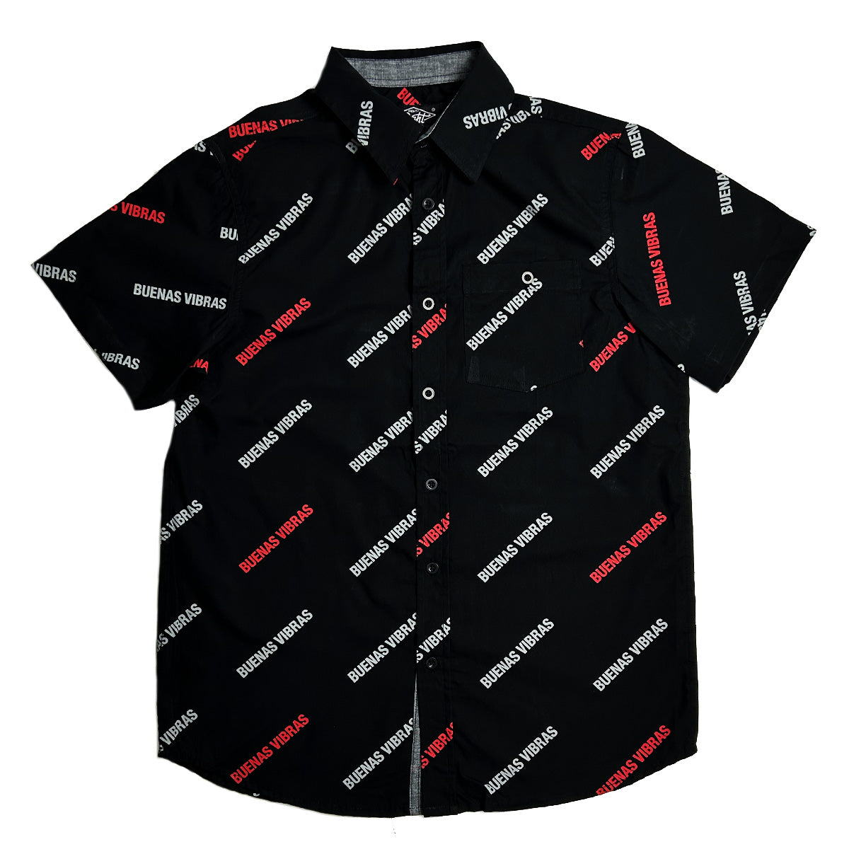 Buenas Vibras Cotton Woven Short-Sleeve Shirt