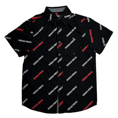Buenas Vibras Cotton Woven Short-Sleeve Shirt