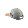 Grey and orange Cali Bear Embroidered Snapback Hat with SALT branding for street style