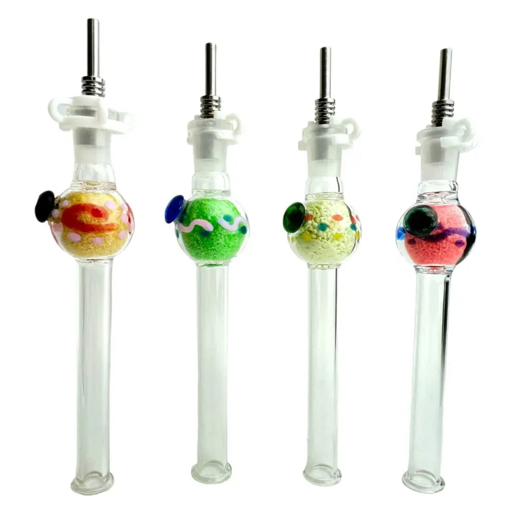 Cali Cloudx glow in the dark nectar collector with titanium tip and colorful bowls