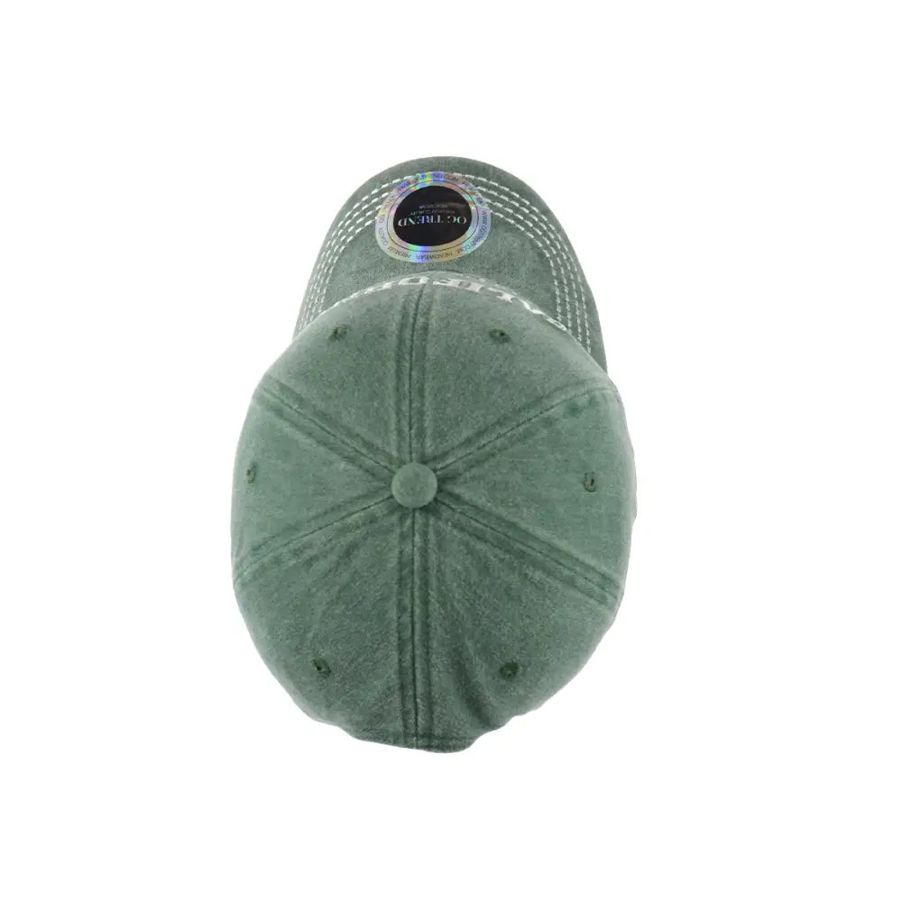 Green baseball cap made from California Original Cotton with adjustable cotton buckle