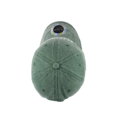 Green baseball cap made from California Original Cotton with adjustable cotton buckle