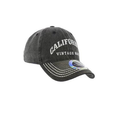 Gray baseball cap from California Original Cotton featuring an adjustable cotton buckle strap